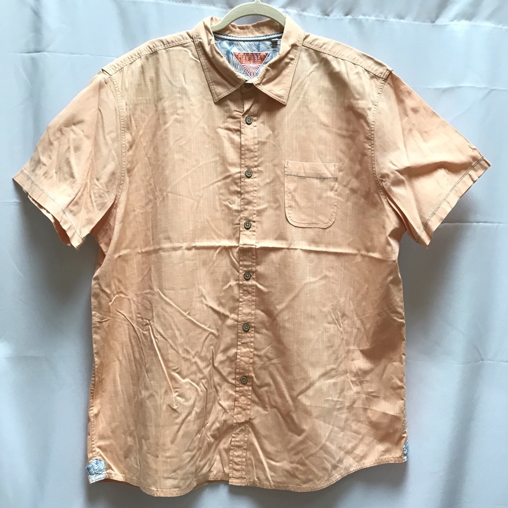 Mantaray Orange Button Down Shirt